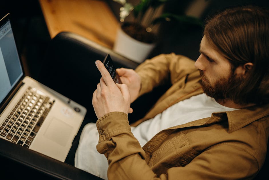 Person setting up two-factor authentication on a smartphone securely